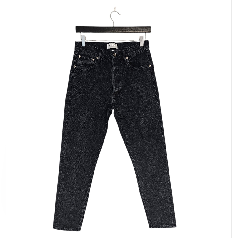 AGOLDE Jamie High Rise Straight Leg Ankle 100% Cotton Black Jeans 26‎ Preowned
